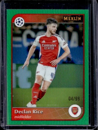 Declan Rice 2024 Topps Merlin Chrome UEFA Green Refractor /99