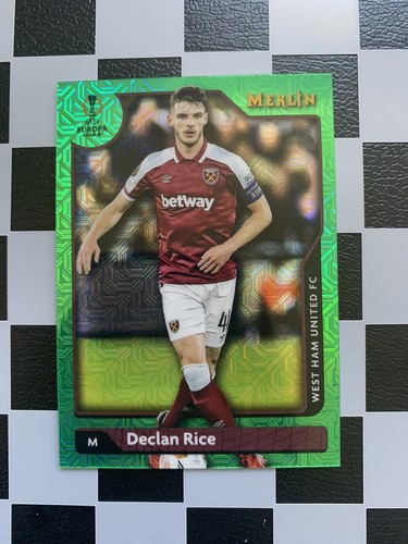 Declan Rice 2021 Topps Merlin Collection Chrome Green /99