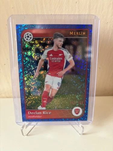 Declan Rice 2025 Topps Merlin UCL Blue /150