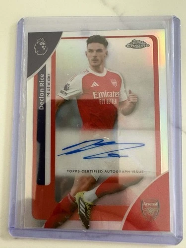 Declan Rice 2026 Topps Premier League Chrome Blue Refractor