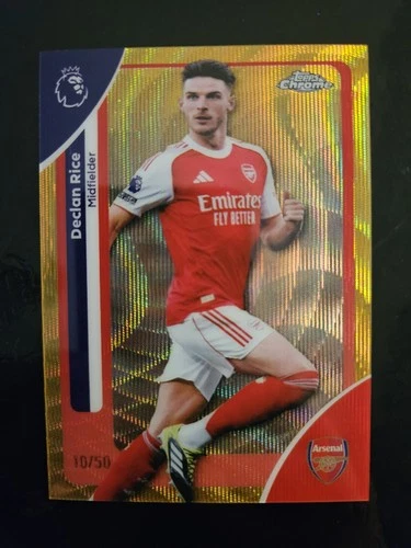 Declan Rice 2026 Topps Premier League Chrome Gold /50