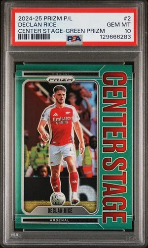 Declan Rice 2024 Panini Prizm Premier League Green Prizm /5