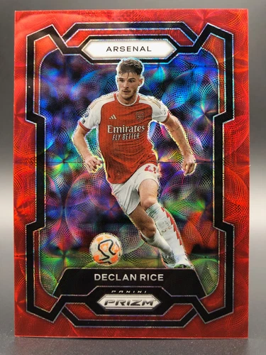 Declan Rice 2024 Panini Prizm Premier League Red /30