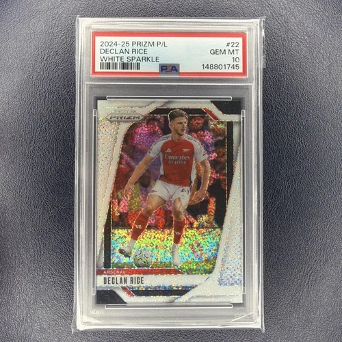 Declan Rice 2024 Panini Prizm White Sparkle Prizm