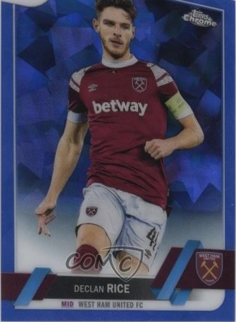 Declan Rice 2022 Topps Sapphire Edition Chrome Sapphire /16