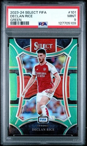 Declan Rice 2023 Panini Select FIFA Green Prizm /5