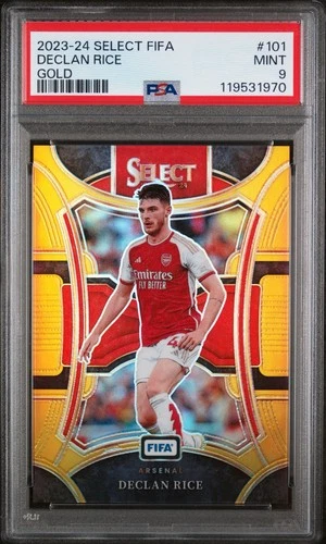 Declan Rice 2024 Panini Select Gold Prizm /10