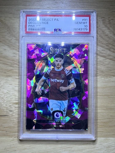 Declan Rice 2023 Panini Select Pink Ice Prizm