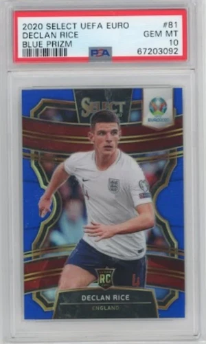 Declan Rice 2020 Panini Select UEFA Euro Blue Prizm 89/225