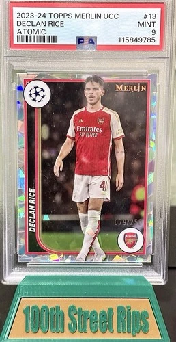 Declan Rice 2024 Topps Chrome Merlin Atomic 13/250