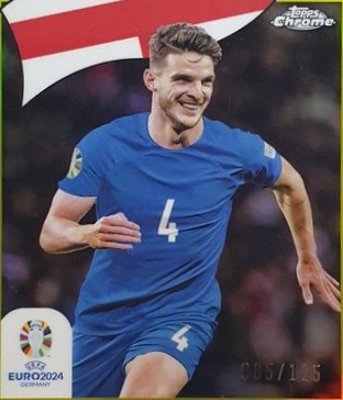 Declan Rice 2024 Topps Chrome UEFA EURO