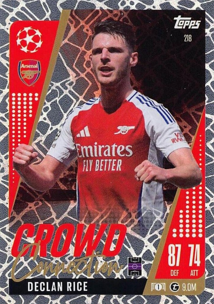 Declan Rice 2024 Topps Match Attax UEFA Club Competitions Extra