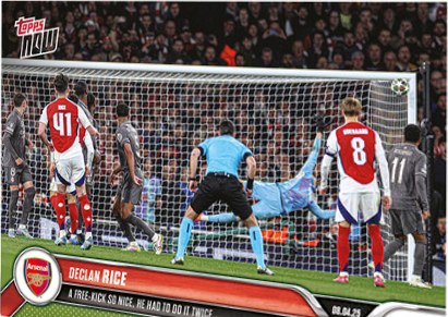 Declan Rice 2024 Topps Now UEFA Champions League