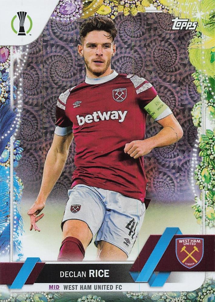 Declan Rice 2022 Topps UEFA Club Competitions Carnaval Edition