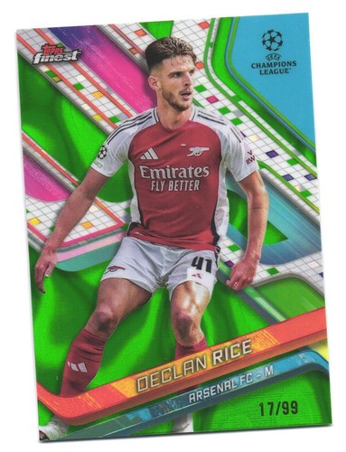 Declan Rice 2024 Topps UCC Finest Green Lava /99