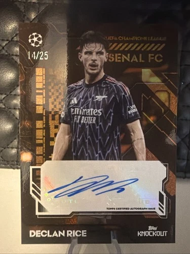 Declan Rice 2025 Topps UCC Knockout Orange /25