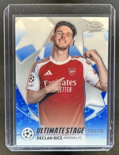 Declan Rice 2025 Topps UEFA Blue Refractor /150