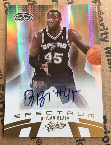 DeJuan Blair 2010 Panini Absolute Memorabilia Gold Spectrum /99