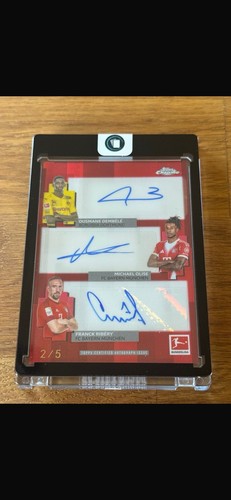 Dembele, Olise, Ribery 2026 Topps Chrome Red Refractor /5