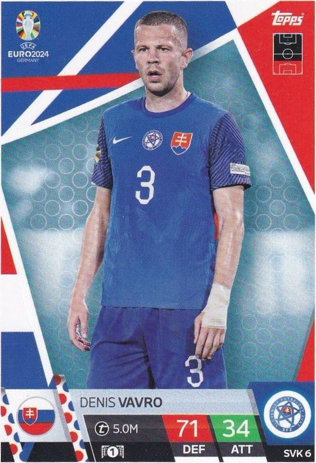 Denis Vavro 2024 Topps Match Attax UEFA EURO