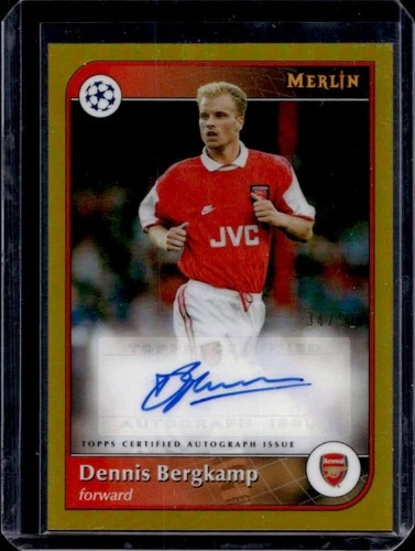 Dennis Bergkamp 2024 Topps Merlin Chrome Gold Refractor /50