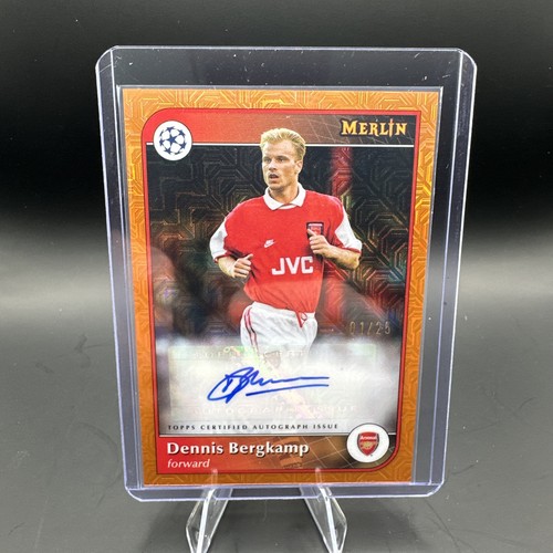 Dennis Bergkamp 2024 Topps Merlin Chrome Orange Mojo Refractor /25