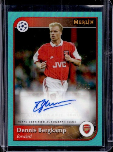 Dennis Bergkamp 2024 Topps Merlin Cromo UEFA Aqua Refractor /75