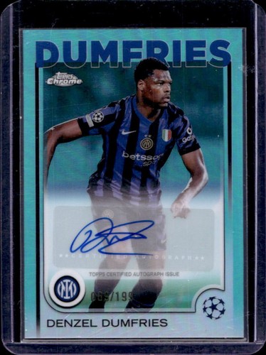 Denzel Dumfries 2024 Topps Chrome Aqua Refractor /199