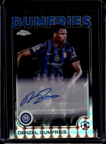 Denzel Dumfries 2024 Topps Chrome Black Geometric Refractor /10