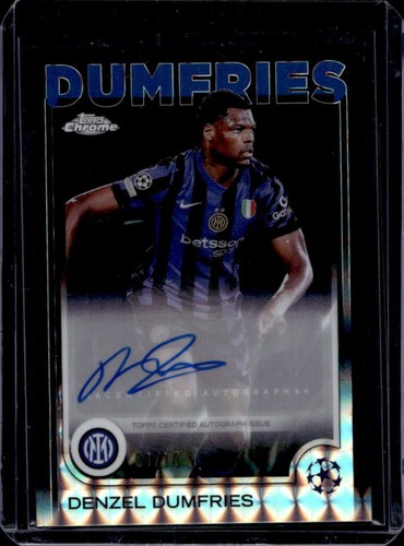 Denzel Dumfries 2024 Topps Chrome Black Geometric Refractor /10