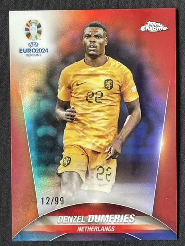 Denzel Dumfries 2024 Topps Chrome Color Match /99