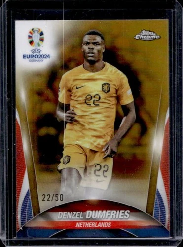 Denzel Dumfries 2023 Topps Chrome Gold Refractor /50