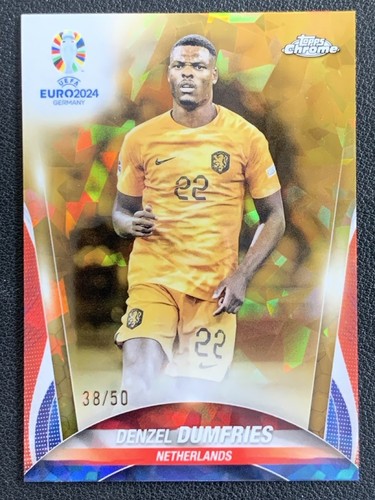 Denzel Dumfries 2024 Topps Chrome Sapphire Oro /50