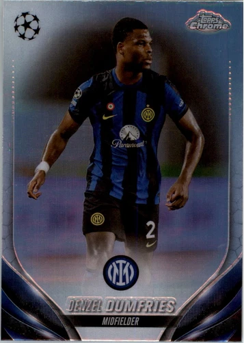 Denzel Dumfries 2023 Topps Chrome UEFA Club Competitions Refractor