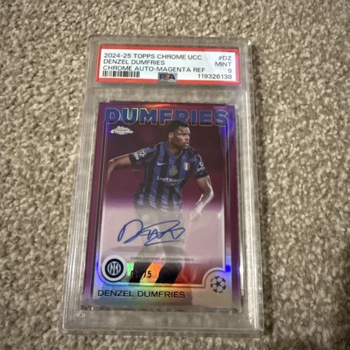Denzel Dumfries 2024 Topps Chrome UEFA Magenta Refractor /75