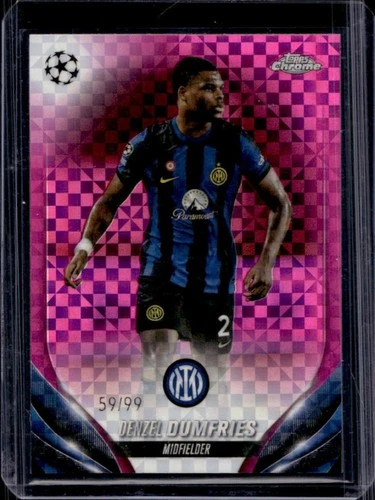 Denzel Dumfries 2023 Topps Chrome UEFA Magenta X Fractor /99