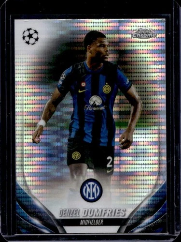 Denzel Dumfries 2023 Topps Chrome UEFA Pulsar Refractor #9