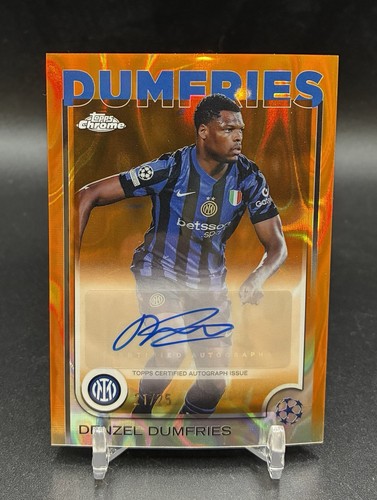 Denzel Dumfries 2024 Topps Cromo UCC Fútbol Orange Lava /25