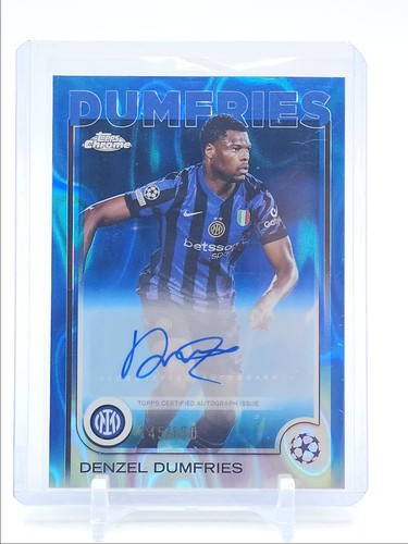 Denzel Dumfries 2024 Topps Cromo UEFA Blue Lava /150