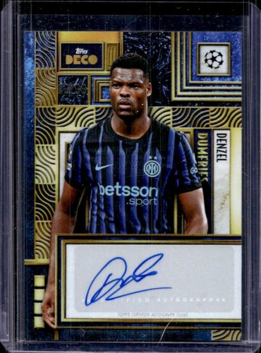 Denzel Dumfries 2025 Topps Deco UEFA Blue /99