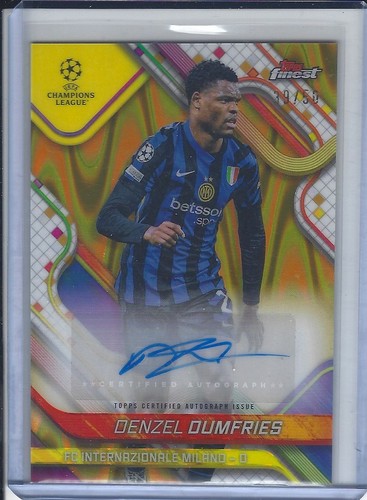Denzel Dumfries 2024 Topps Finest Gold /50