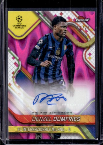 Denzel Dumfries 2024 Panini Finest Magenta Wave Rifrattore /75