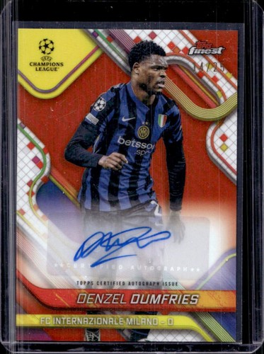 Denzel Dumfries 2024 Topps Finest Orange Refractor /25