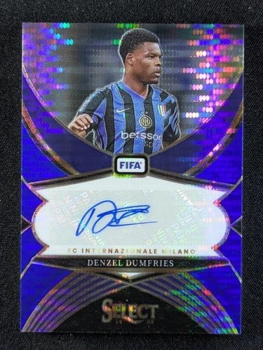 Denzel Dumfries 2024 Panini Select FIFA Blue Pulsar