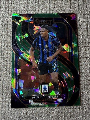 Denzel Dumfries 2024 Panini Select Mezzanine Green Cracked Ice