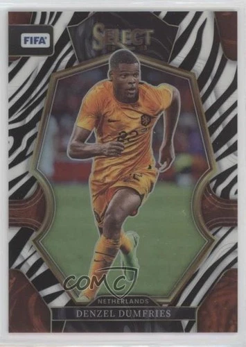 Denzel Dumfries 2022 Panini Select Zebra Prizm /25