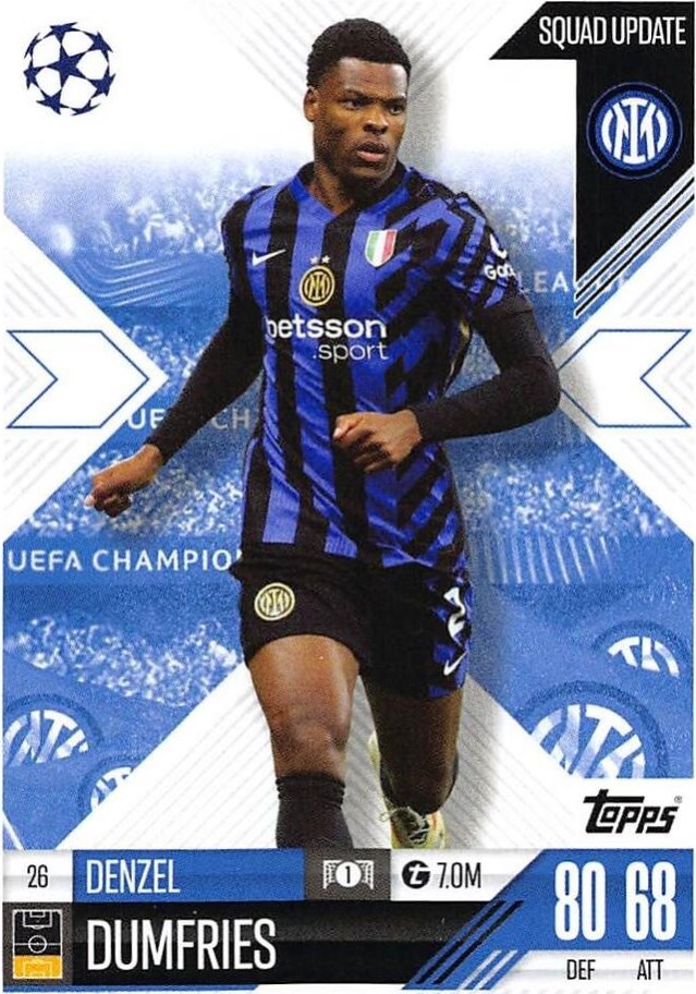 Denzel Dumfries 2024 Topps Match Attax UEFA Club Competitions Extra