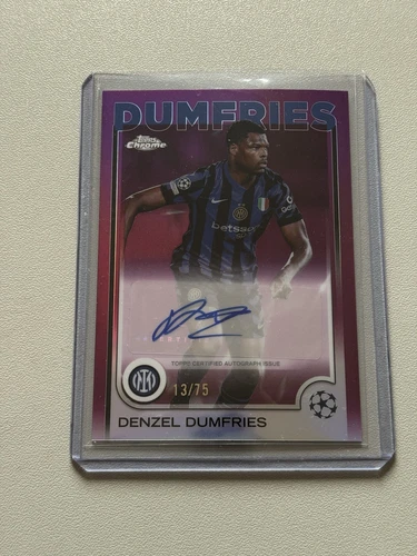 Denzel Dumfries 2024 Topps UCC Chrome Magenta /75
