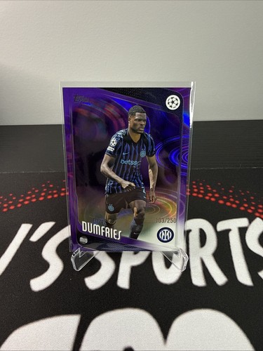 Denzel Dumfries 2026 Topps UEFA Club Competitions Purple Raindrops /250