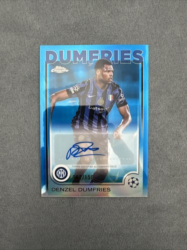 Denzel Dumfries 2024 Panini UEFA Club Competizioni Blue Refractor /150